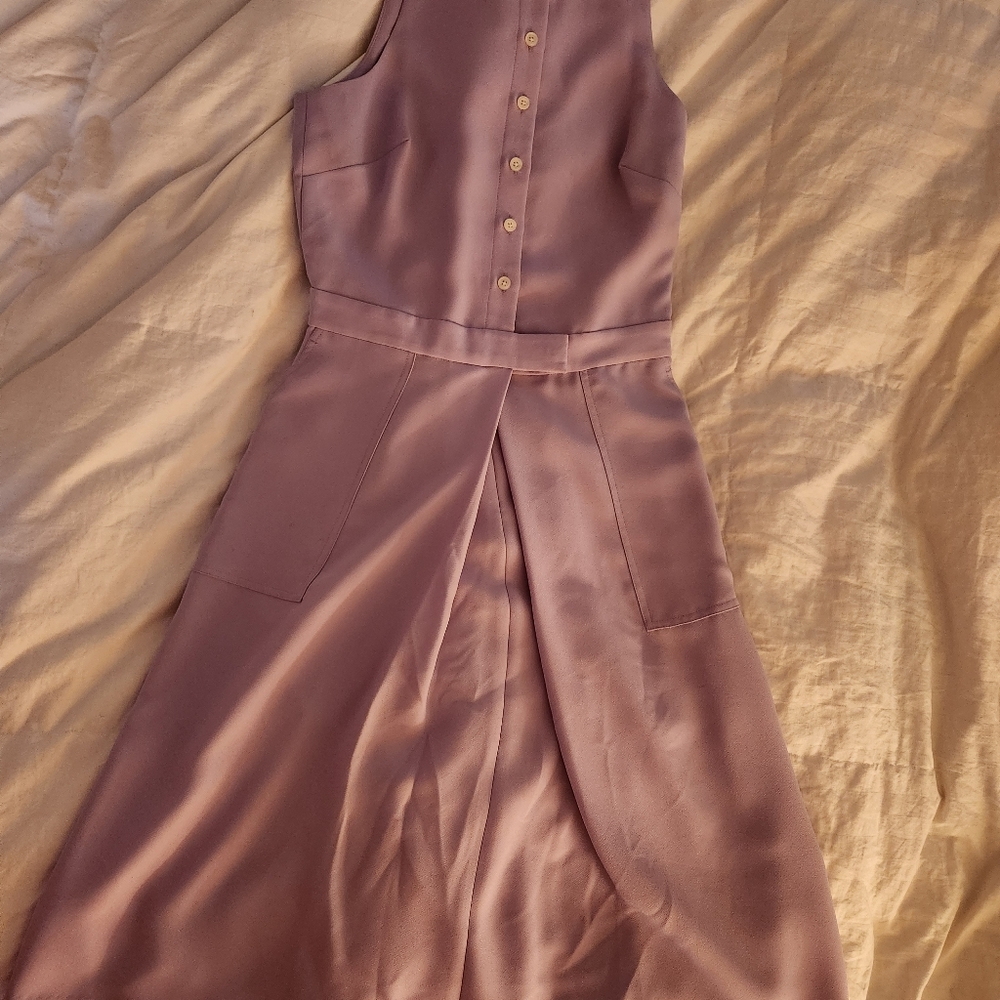 Banana Republic midi sleeveless dress lavender size 2 nwot - Picture 2 of 15